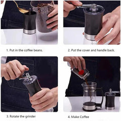 Transparent Manual Coffee Grinder – Portable Hand Crank Mill
