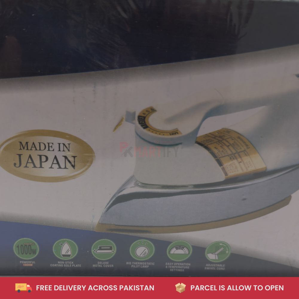Panasonic NI-22AWTXJ Heavy Duty Dry Iron 1000W | Non-Stick Soleplate