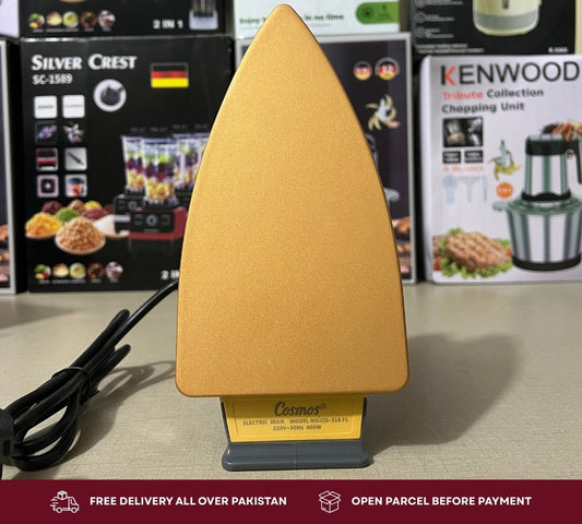 Cosmos Electric Iron CIS-318 F1 – 400W | Ceramic Coated | Made in Indonesia