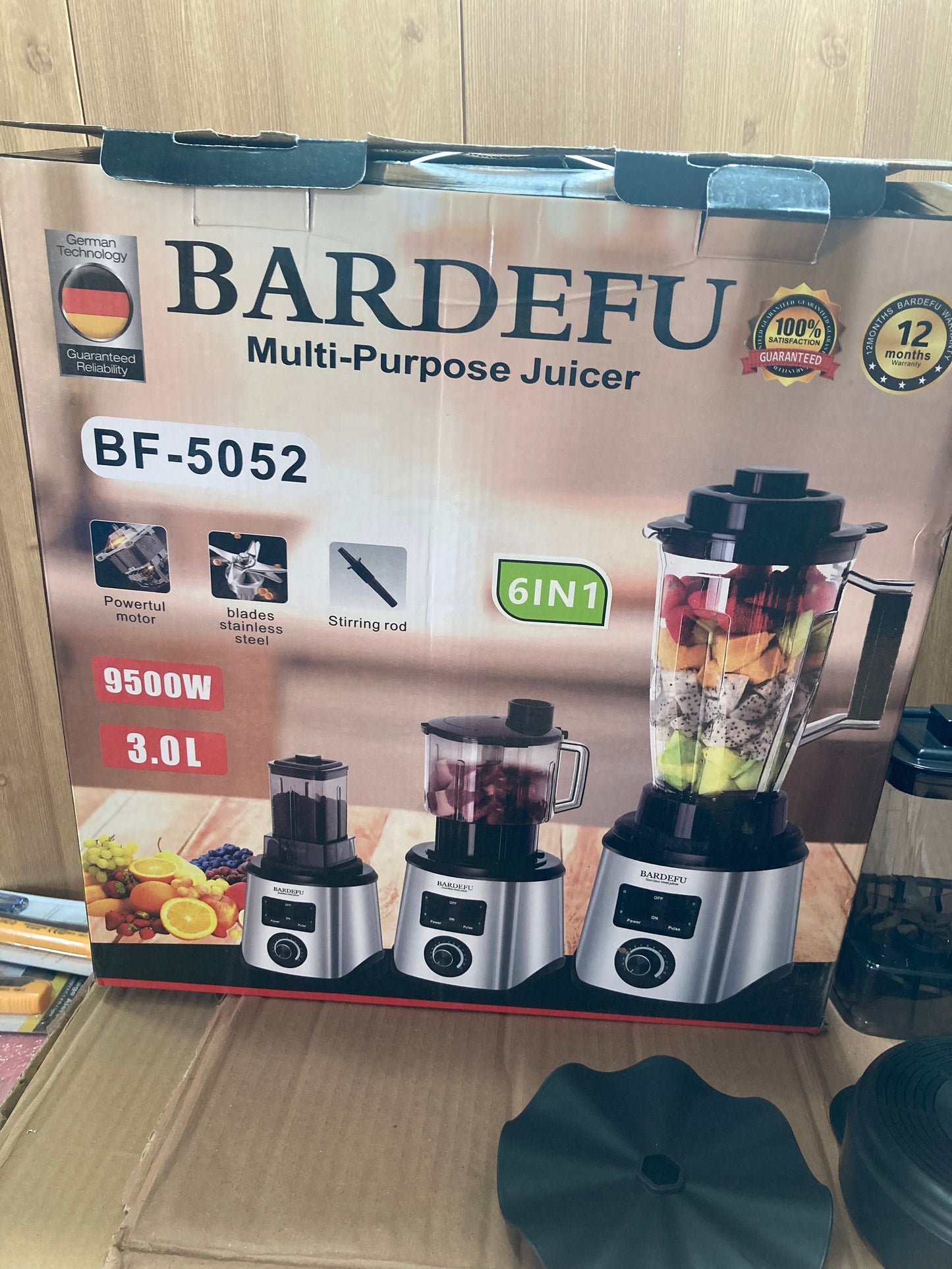 BARDEFU Germany Lot Imported 6-in-1 Multi-Purpose Blender BF-5052