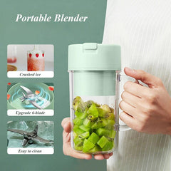 Portable Straw Cup Juicer Blender – 500ML, Rechargeable Juicer Maker