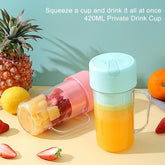Portable Straw Cup Juicer Blender – 500ML, Rechargeable Juicer Maker