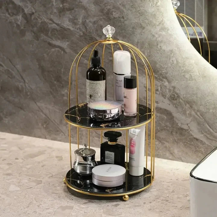Double Layer Cosmetic Storage Box – Makeup Organizer Cage