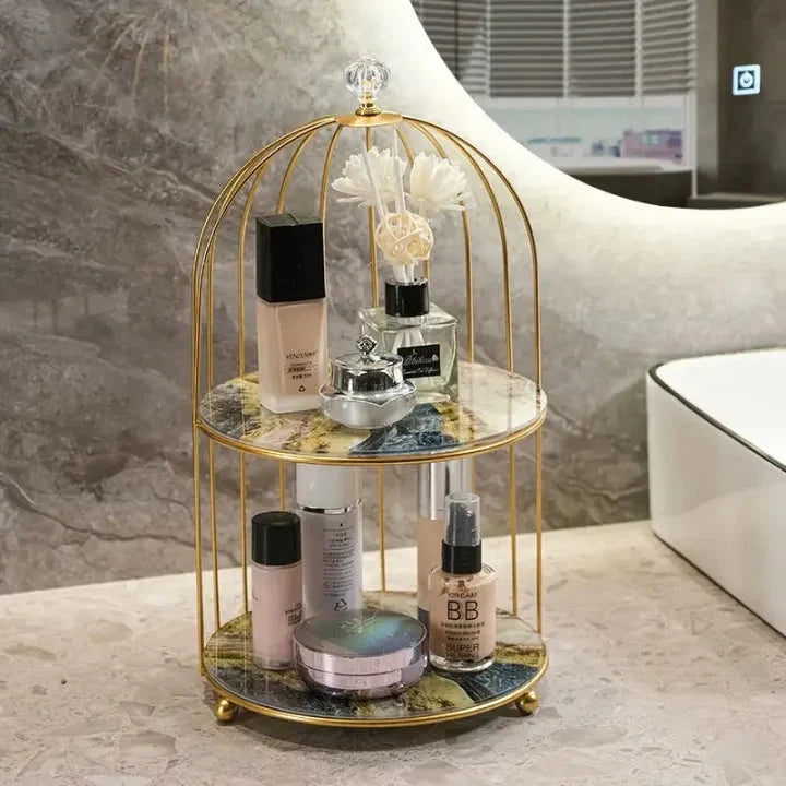 Double Layer Cosmetic Storage Box – Makeup Organizer Cage