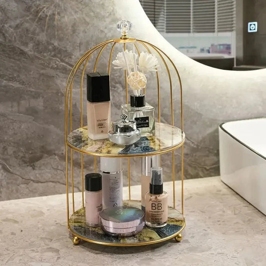 Double Layer Cosmetic Storage Box – Makeup Organizer Cage