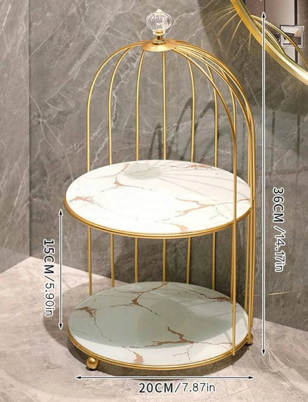 Double Layer Cosmetic Storage Box – Makeup Organizer Cage