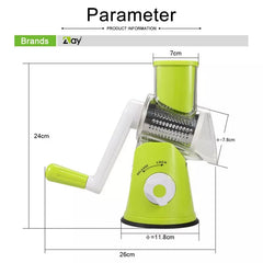 Vegetable Drum Slicer – Rotary Grater & Cutter