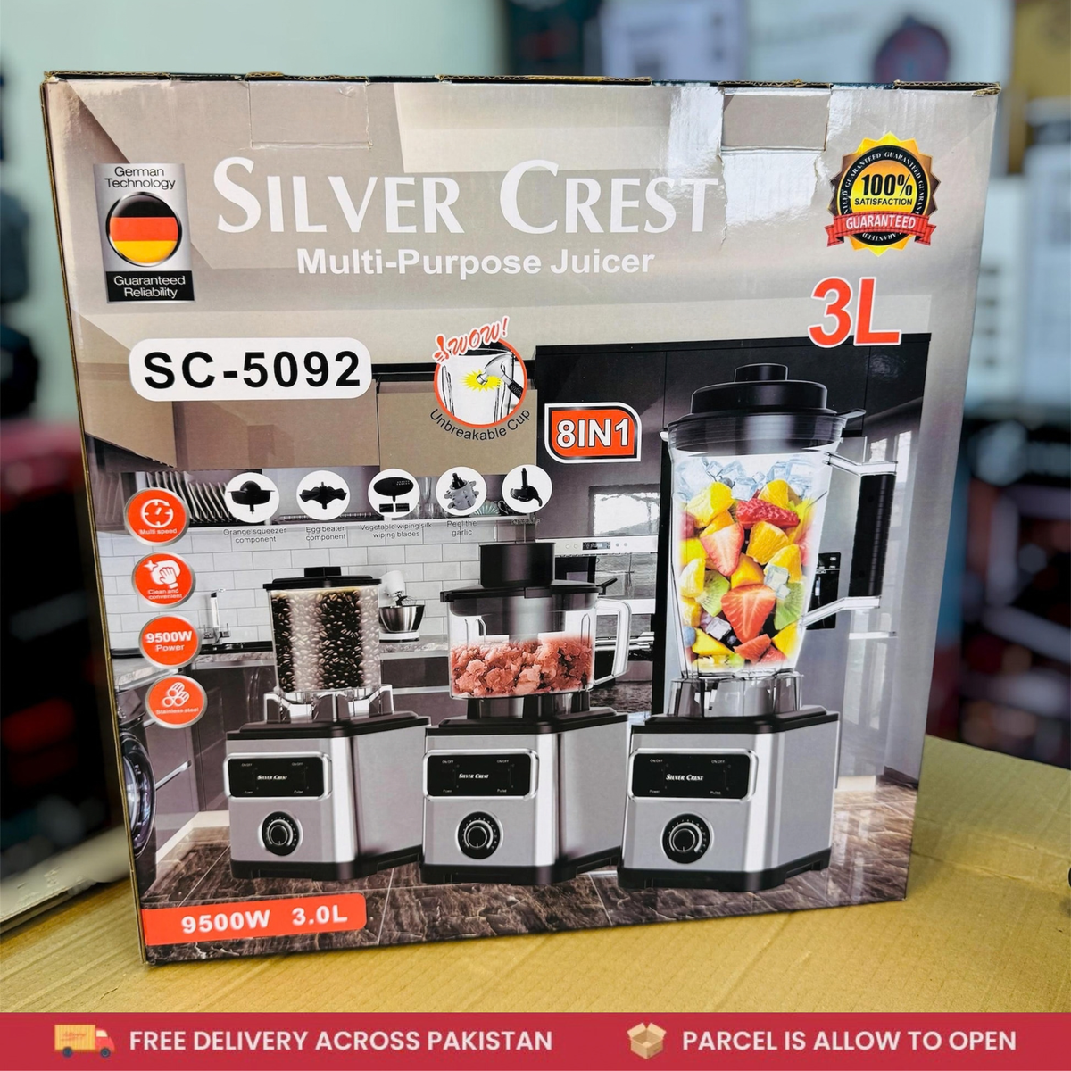 Silver Crest 8-in-1 Food Processor SC-5092 | 3L | Multi-Function