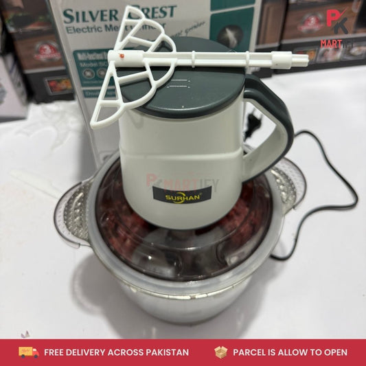 Silver Crest Electric Meat Chopper – 1000W Multi-Function Grinder & Food Chopper 3L