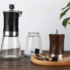 Transparent Manual Coffee Grinder – Portable Hand Crank Mill