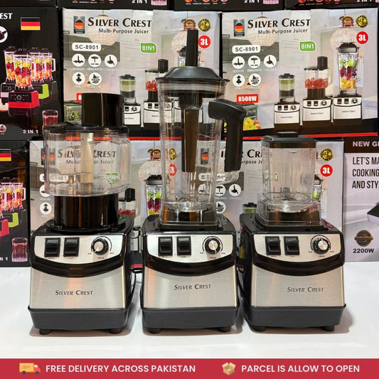 Silver Crest 8-in-1 Multi-Function Blender & Food Processor – Model No. SC-8901