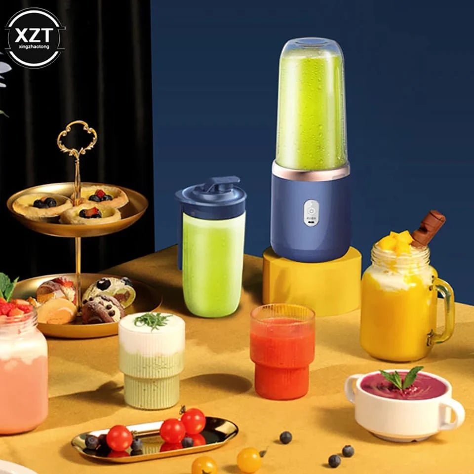 2 in 1 Portable Electric Juicer – 300ML Smoothie Blender