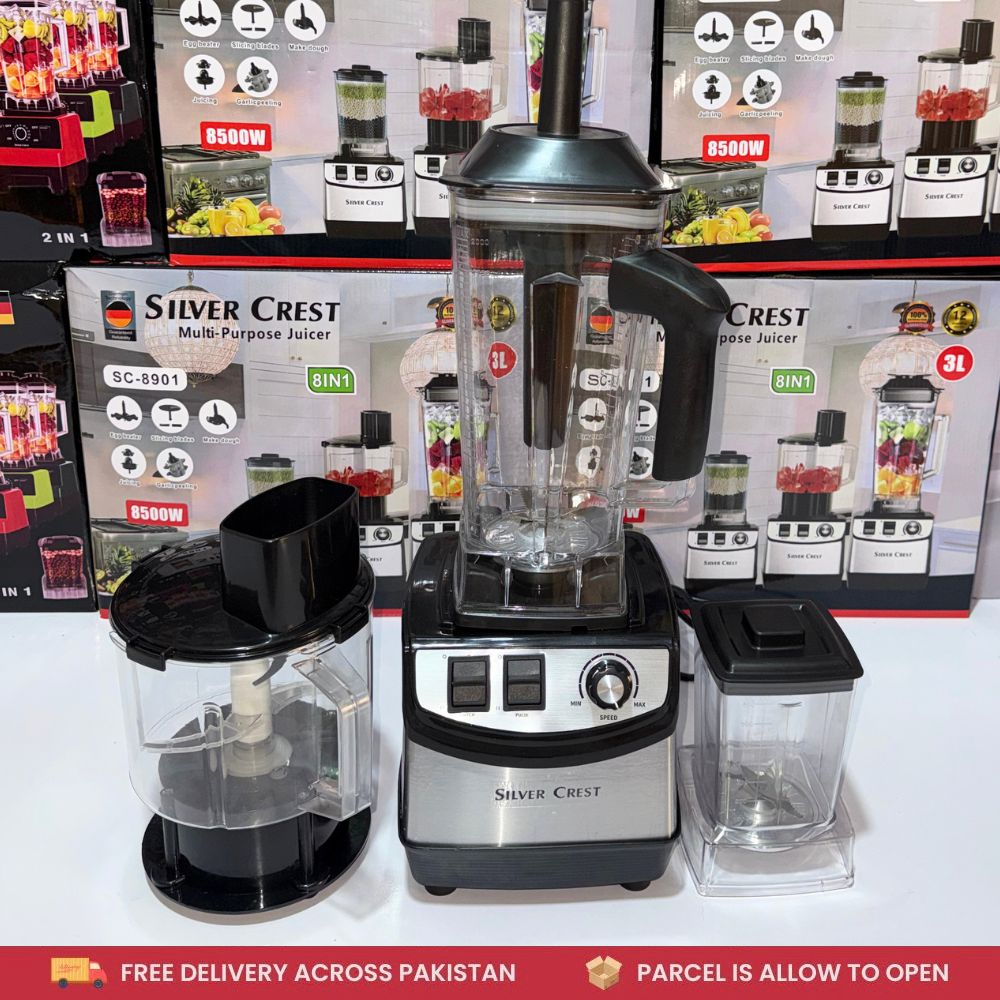 Silver Crest 8-in-1 Multi-Function Blender & Food Processor – Model No. SC-8901