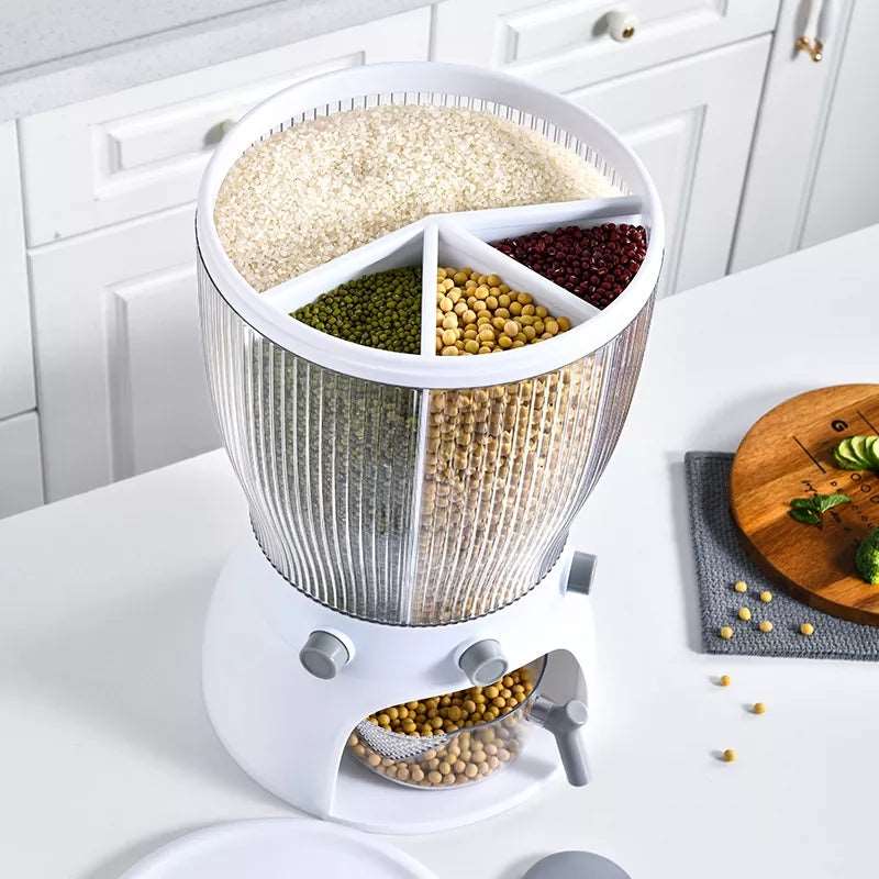 Cereal Dispenser (4 Part Rotating) – Dry Food Storage