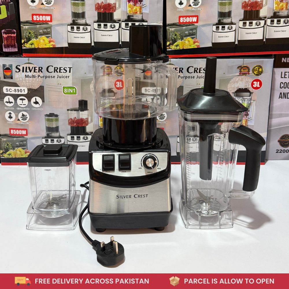 Silver Crest 8-in-1 Multi-Function Blender & Food Processor – Model No. SC-8901