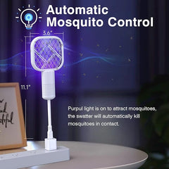 Electric Mosquito Killer Racket – 2-in-1 Rechargeable Bug Zapper