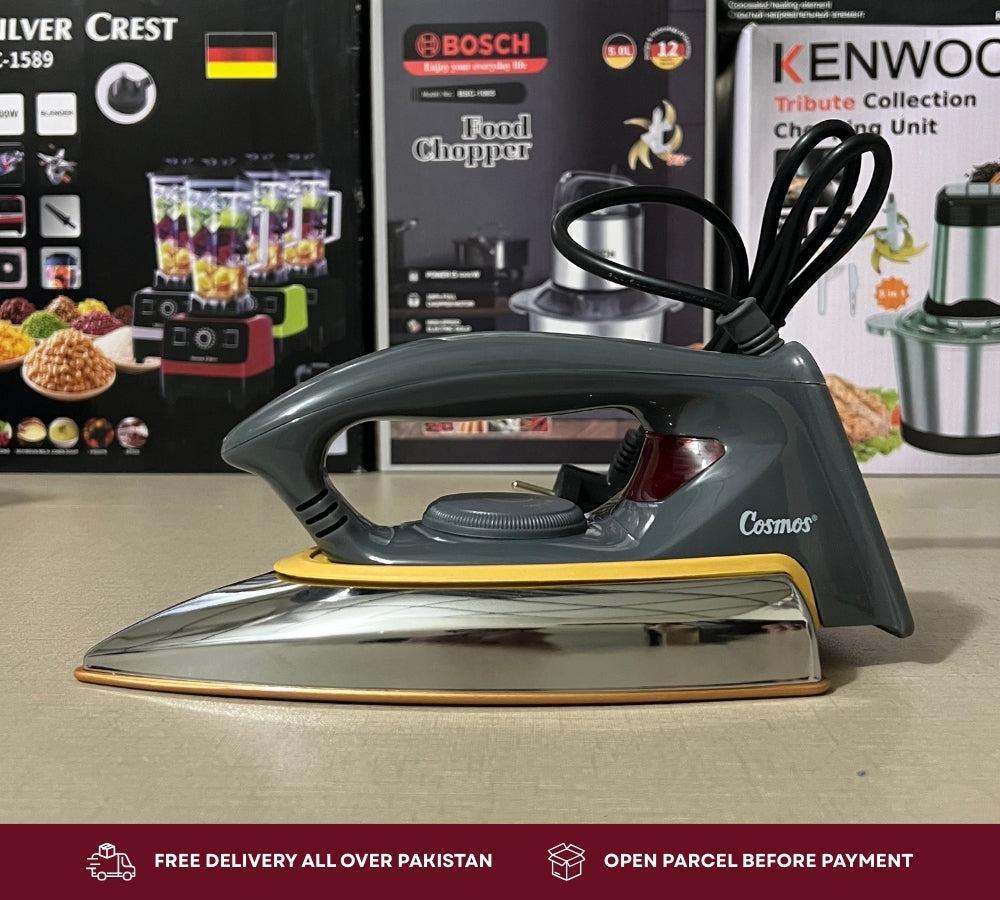 Cosmos Electric Iron CIS-318 F1 – 400W | Ceramic Coated | Made in Indonesia