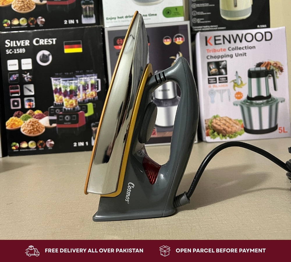 Cosmos Electric Iron CIS-318 F1 – 400W | Ceramic Coated | Made in Indonesia