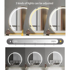 Selfie Cosmetic Table Led Decorative Mirror Round Vanity Dresser Decorative Mirror