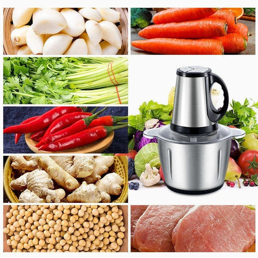 Food Processor & Vegetable + Meat Chopper - 3 Litre Steel Bowl – 1000W