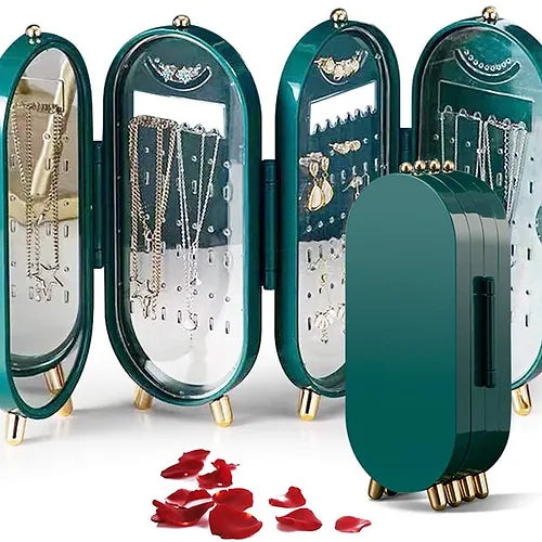 Acrylic Foldable Jewelry Storage Box – Transparent Organizer