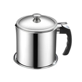 Stainless Steel Oil Filter Pot with Tray – Grease Storage Container