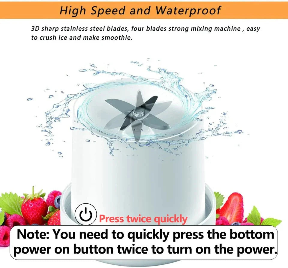 Mini Wireless Electric Blender Juicer Cup | USB Rechargeable Smoothie Maker