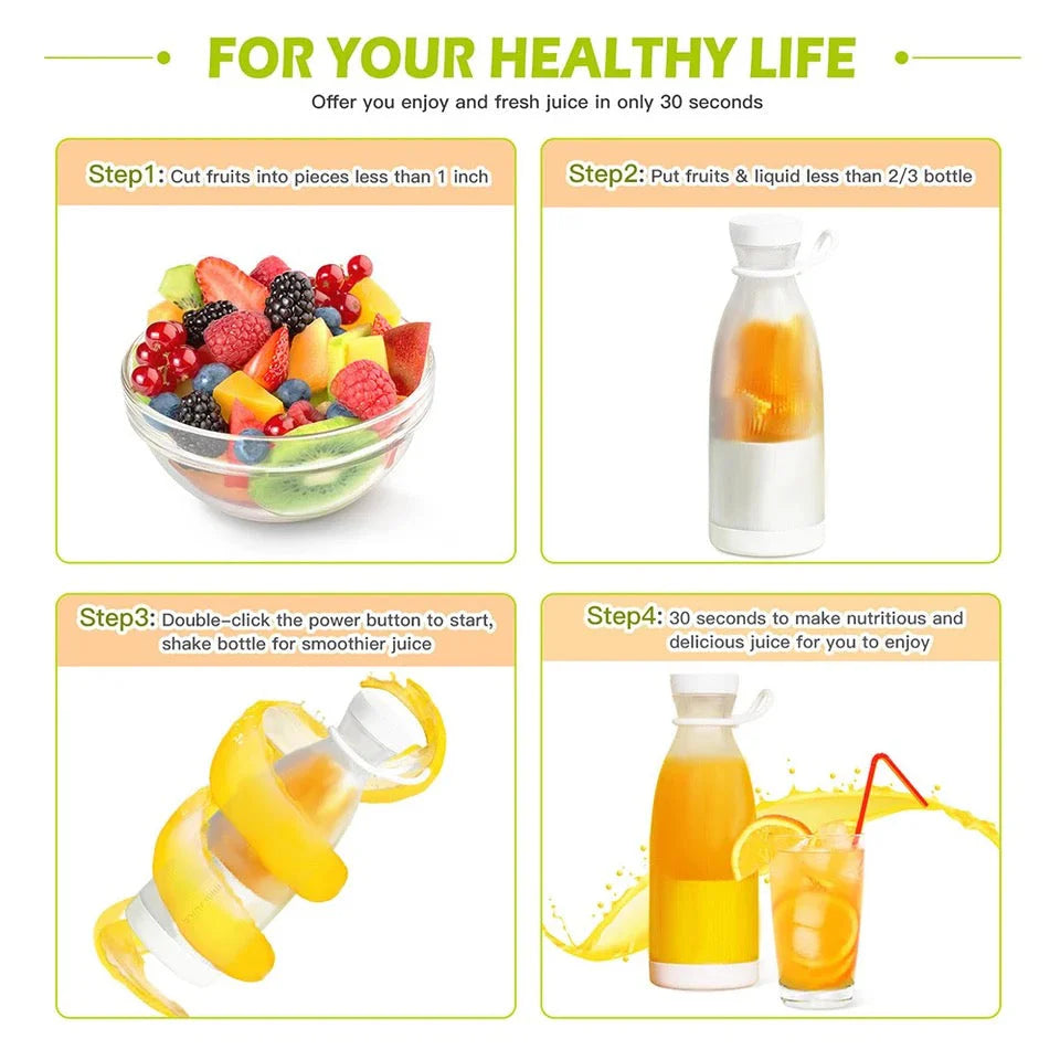 Mini Wireless Electric Blender Juicer Cup | USB Rechargeable Smoothie Maker