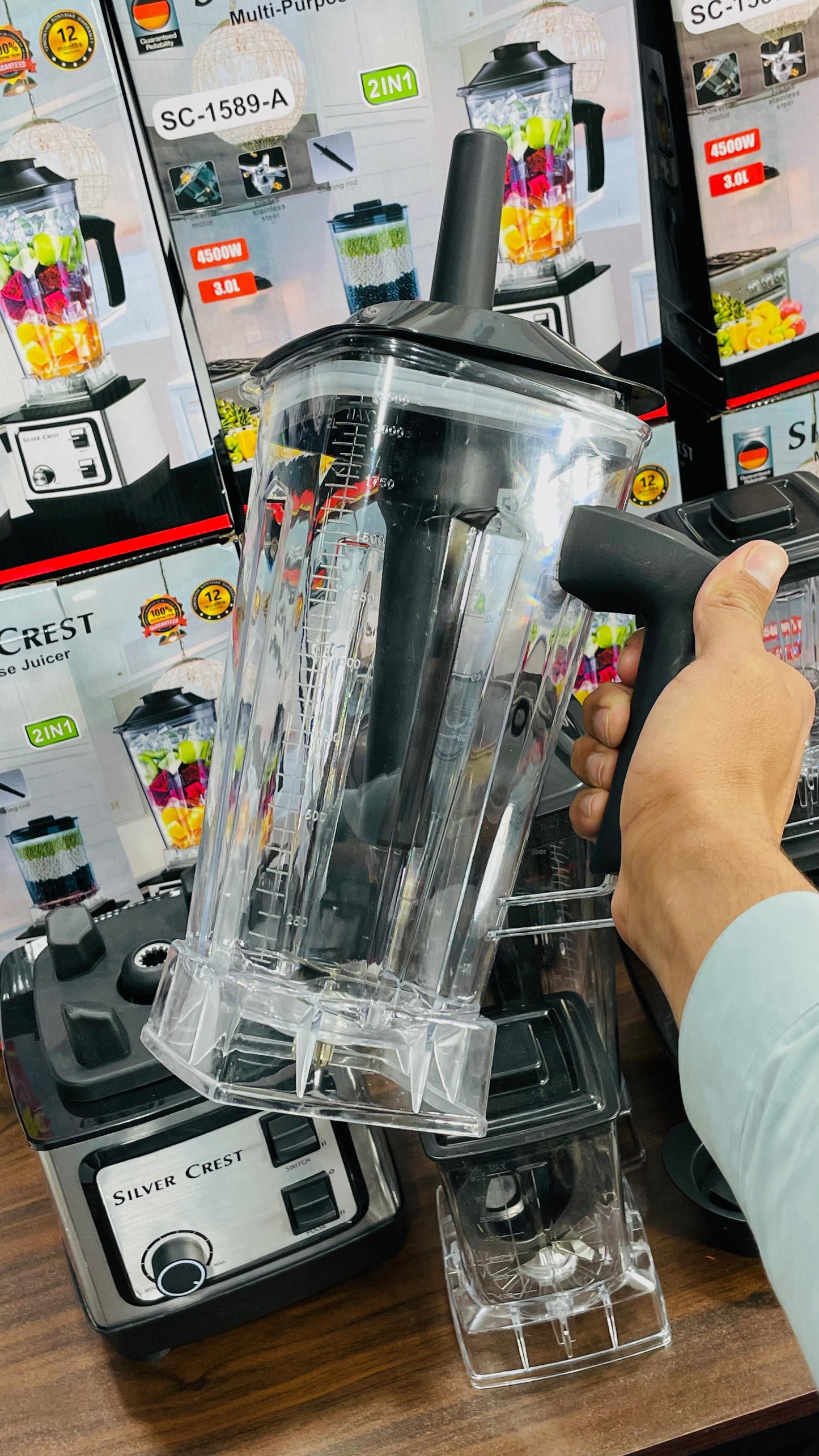 Silver Crest 2-in-1 Heavy Duty Blender & Grinder (2L Family Jar)