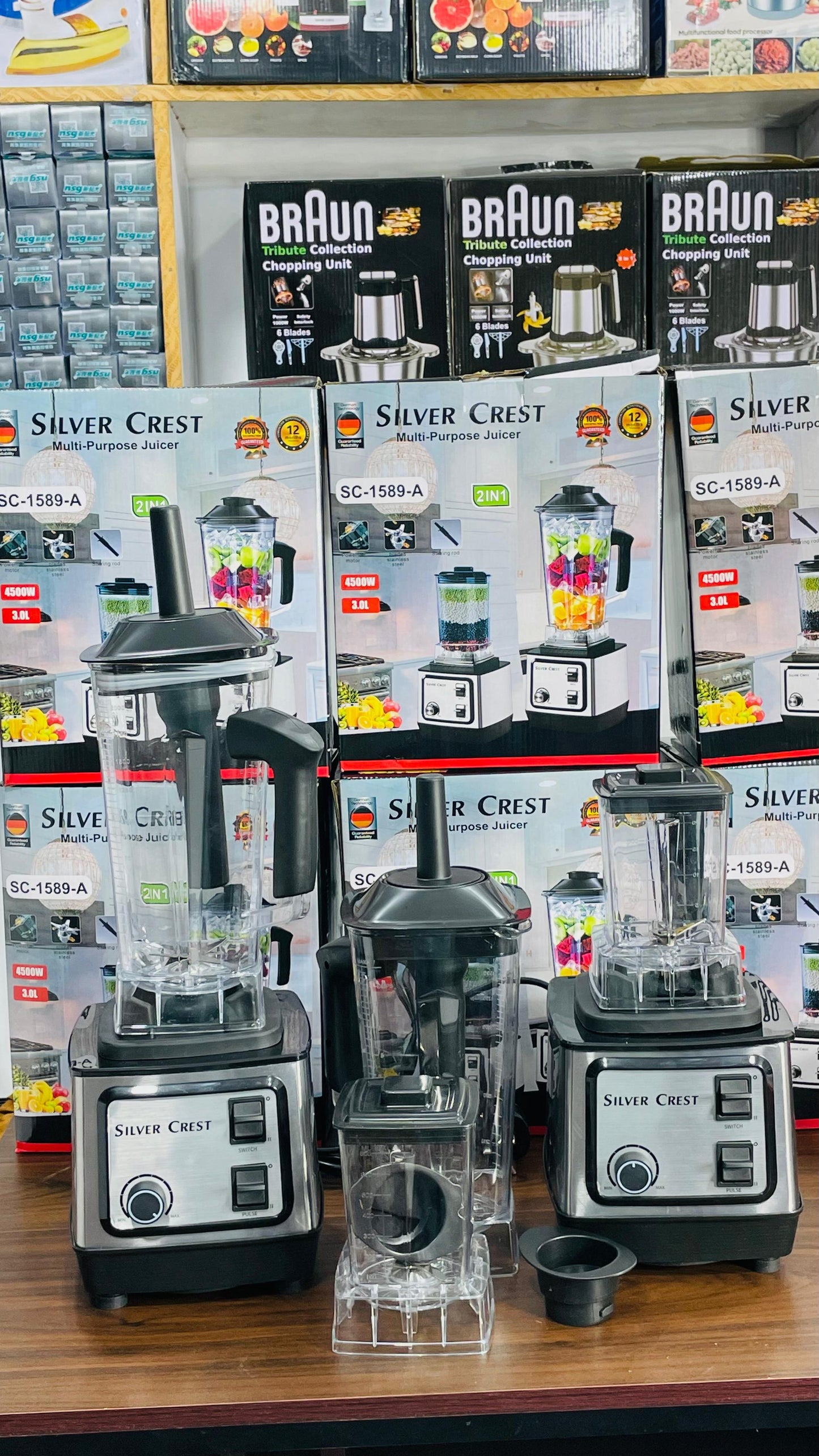 Silver Crest 2-in-1 Heavy Duty Blender & Grinder (2L Family Jar)