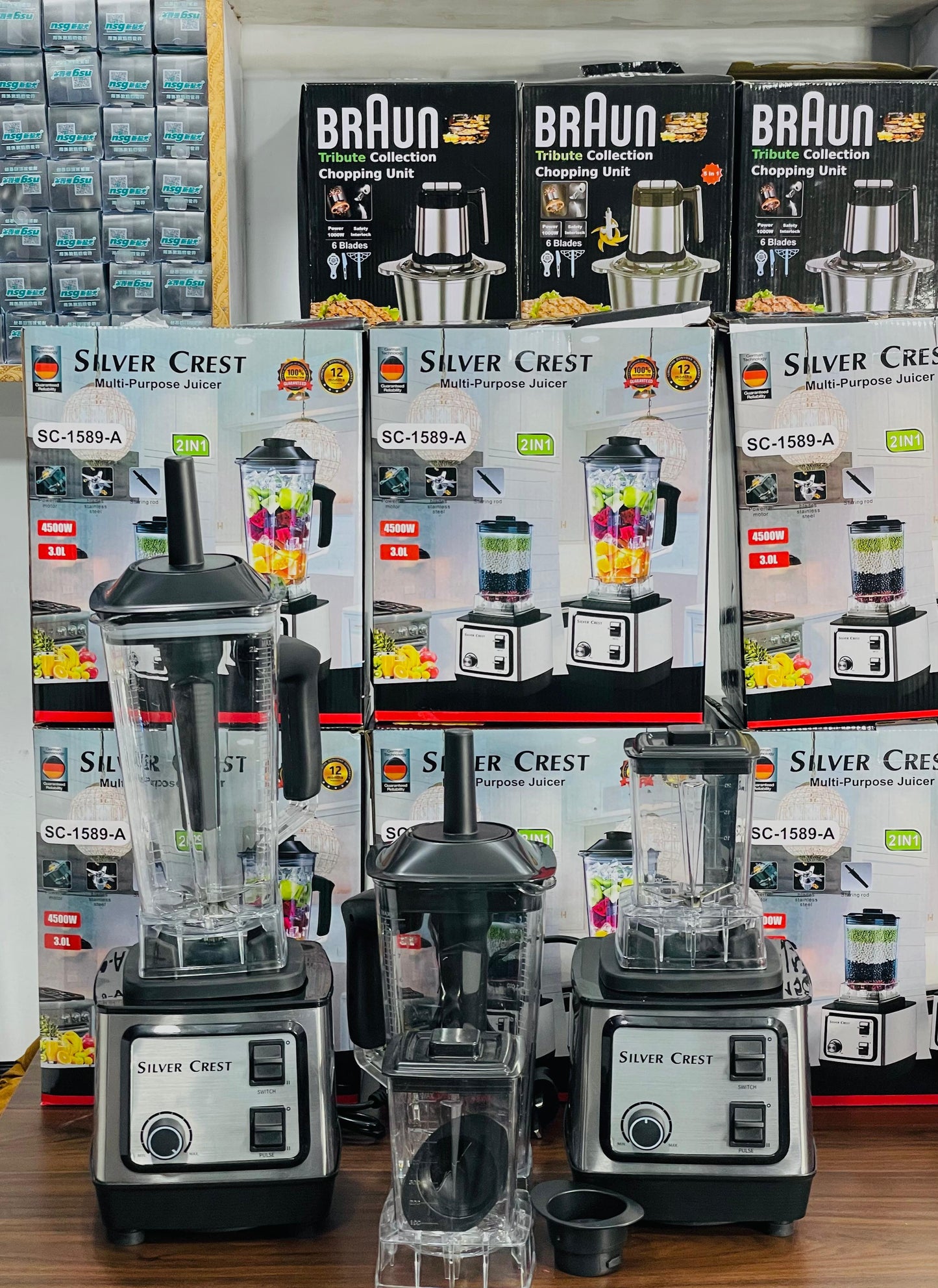 Silver Crest 2-in-1 Heavy Duty Blender & Grinder (2L Family Jar)