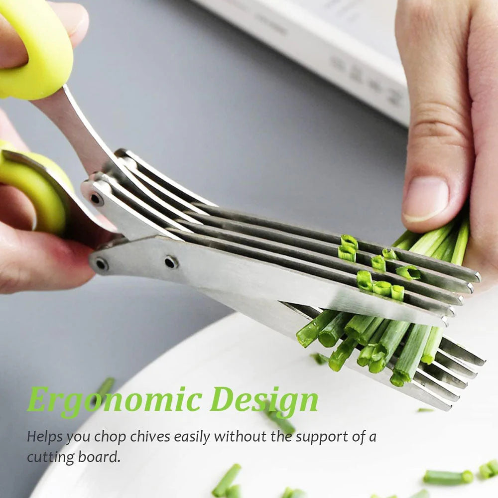 InnovaGoods 5-in-1 Multi-Blade Kitchen Scissors – Multi-Purpose Cutter
