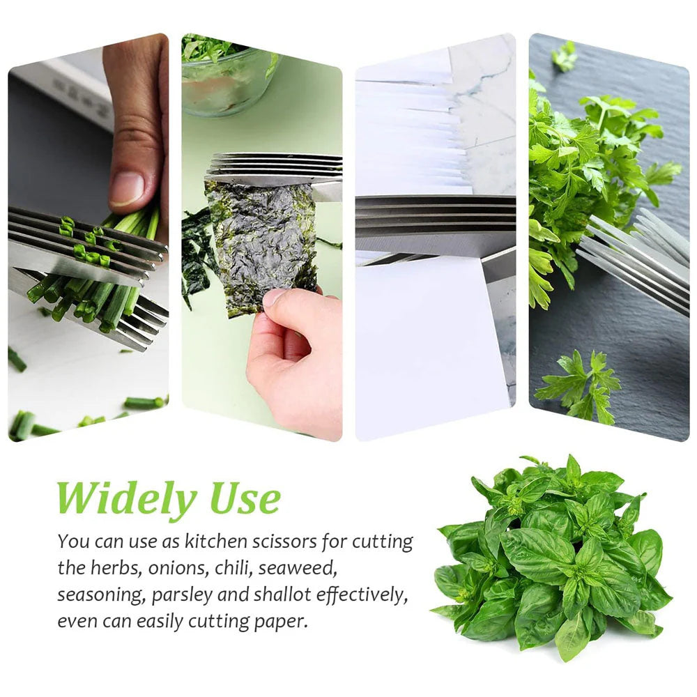 InnovaGoods 5-in-1 Multi-Blade Kitchen Scissors – Multi-Purpose Cutter